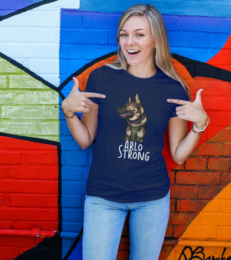 Arlo Strong German Shepherd Drawing T-Shirt