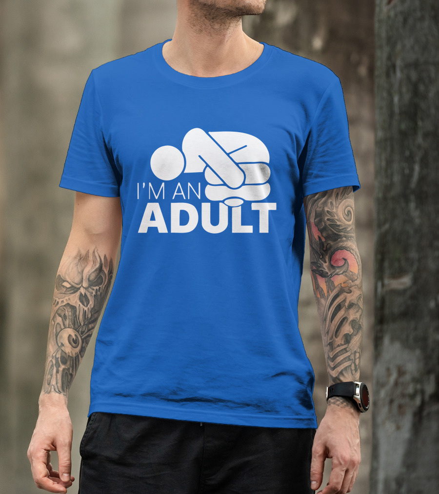 I'm An Adult Finger Circle Game Joke T-Shirt