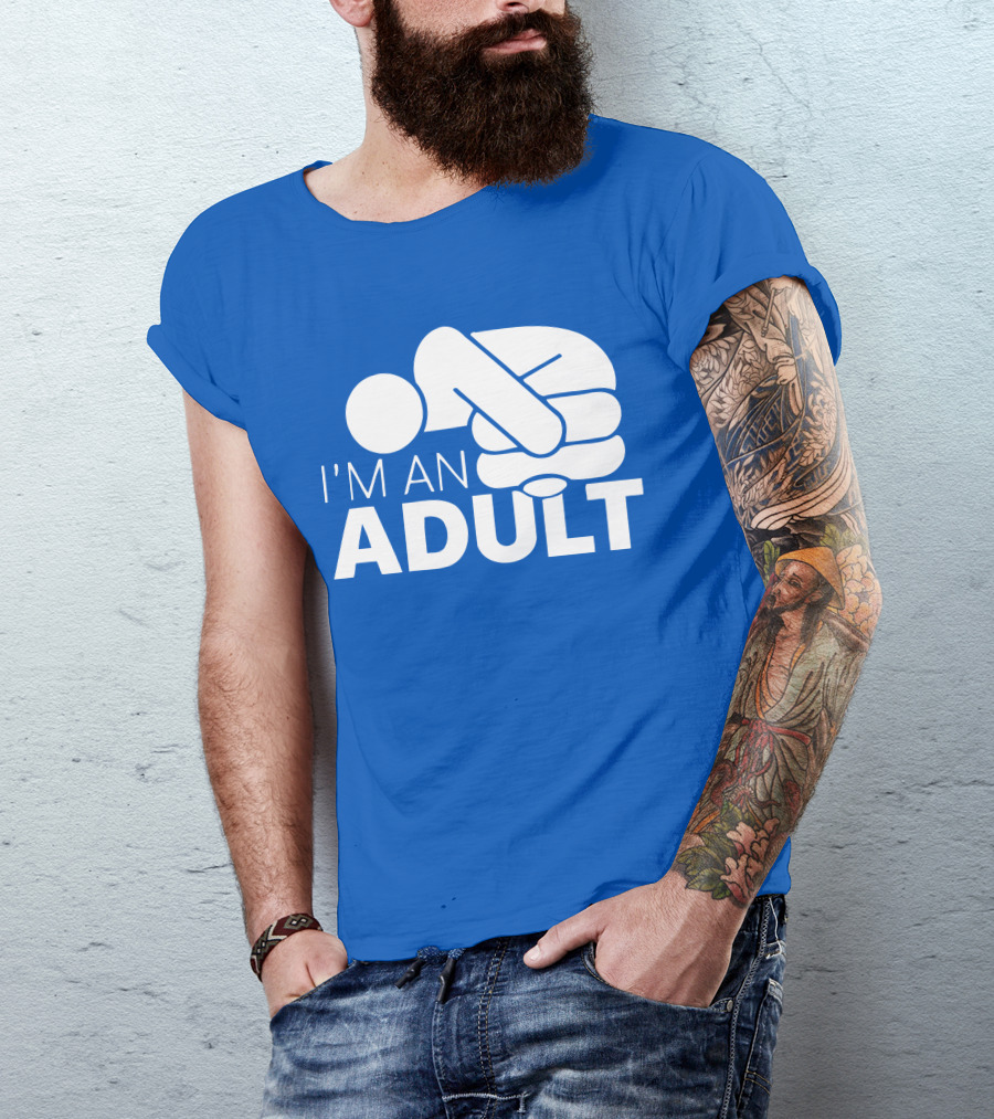 I'm An Adult Finger Circle Game Joke T-Shirt