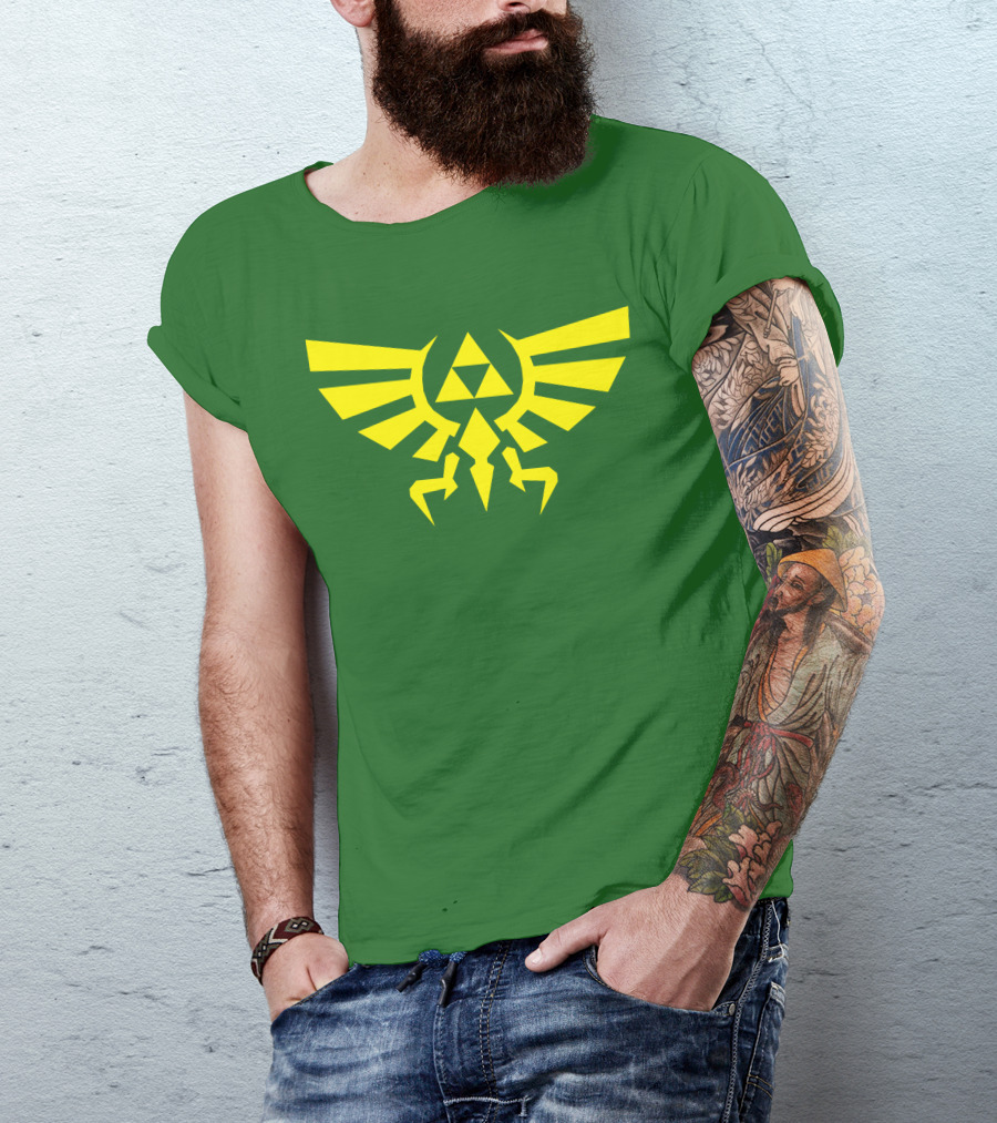 Triforce Hylian Crest And Cargo Shorts T-Shirt