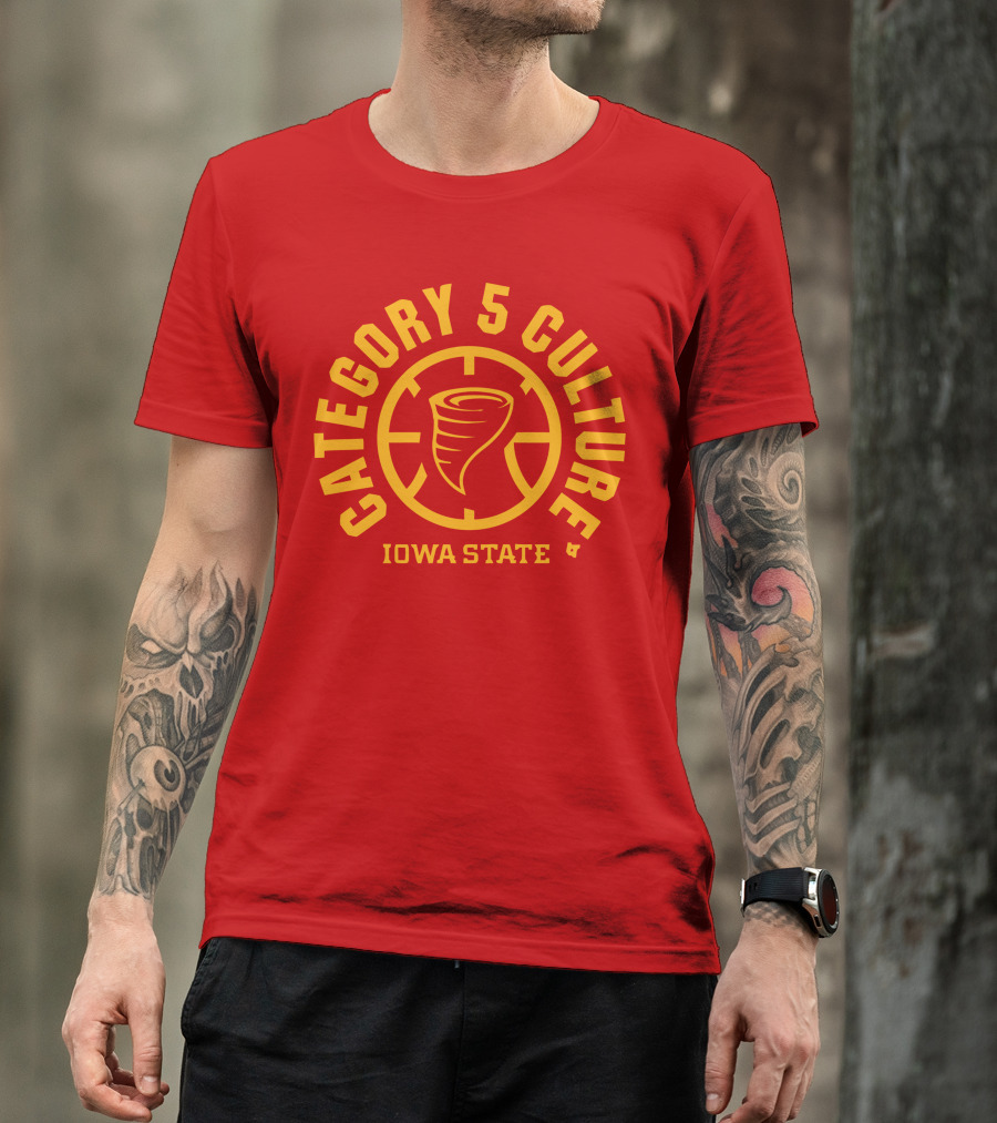 Iowa State Cyclones Category 5 Culture Tornado Emblem T-Shirt
