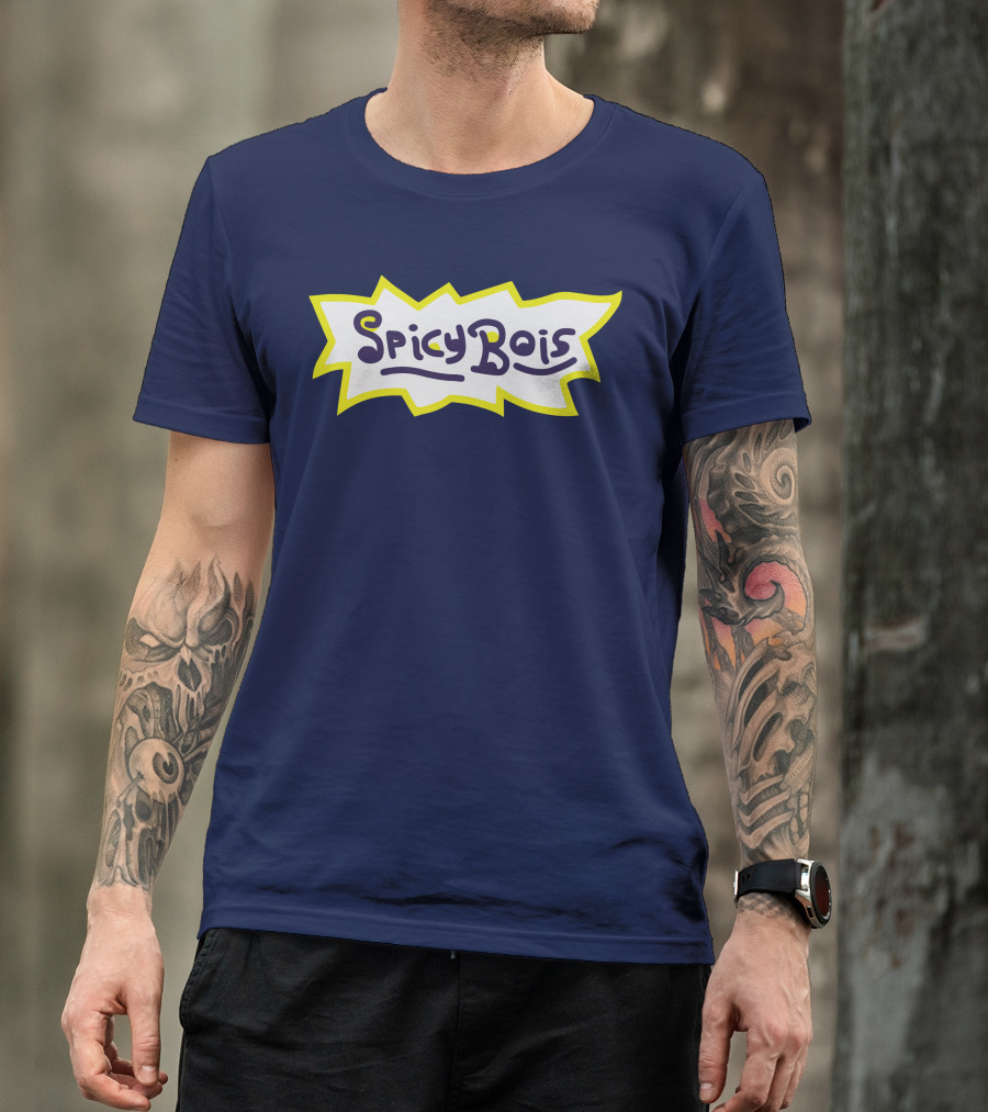 Spicy Bois Bold Text Unique T-Shirt