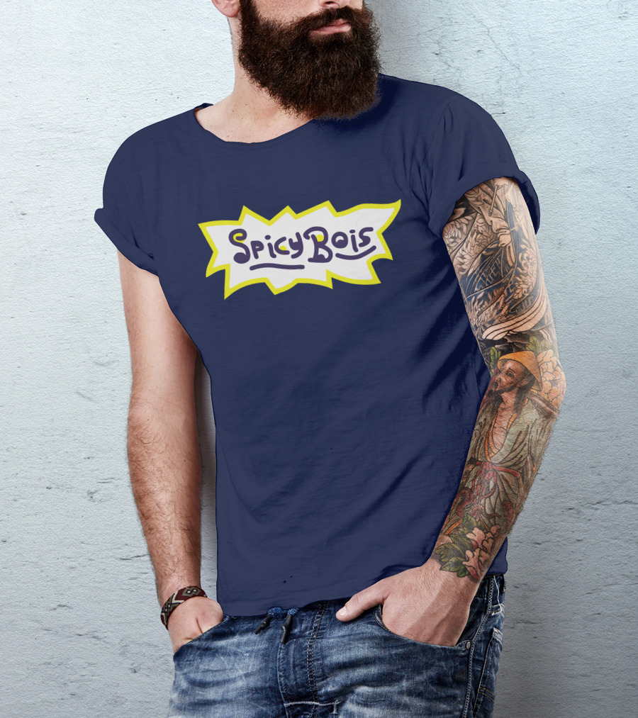 Spicy Bois Bold Text Unique T-Shirt