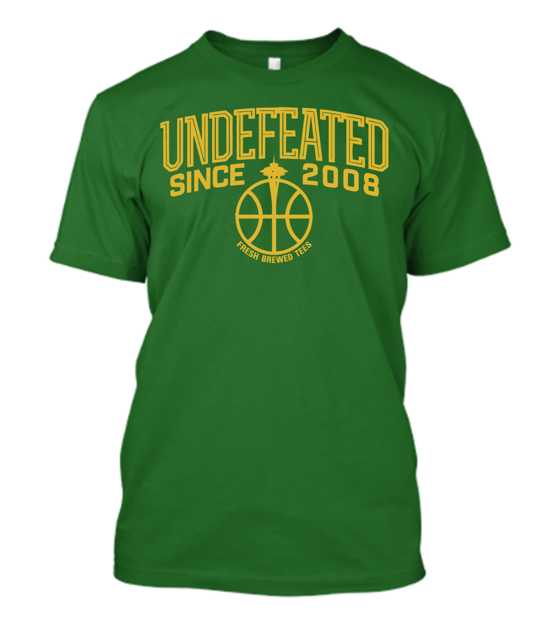 Undefeated Since 2008 Fresh Brewed Tees Basketball T-Shirt