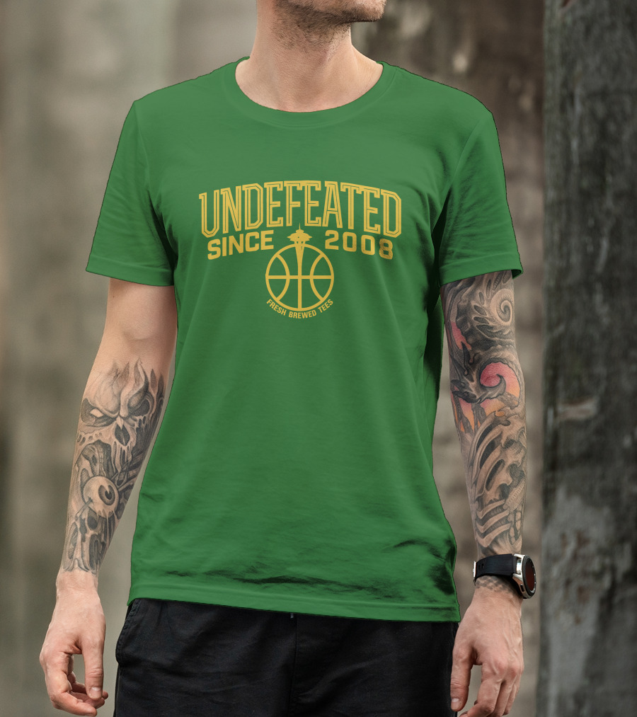 Undefeated Since 2008 Fresh Brewed Tees Basketball T-Shirt