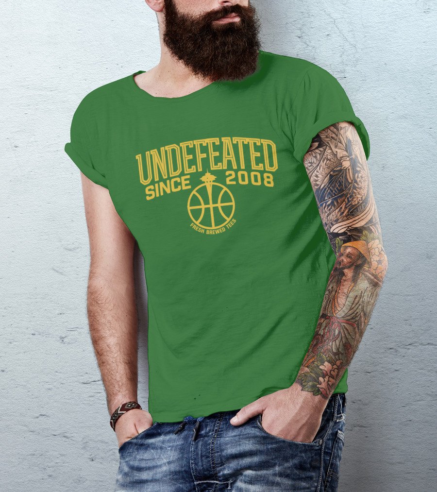 Undefeated Since 2008 Fresh Brewed Tees Basketball T-Shirt