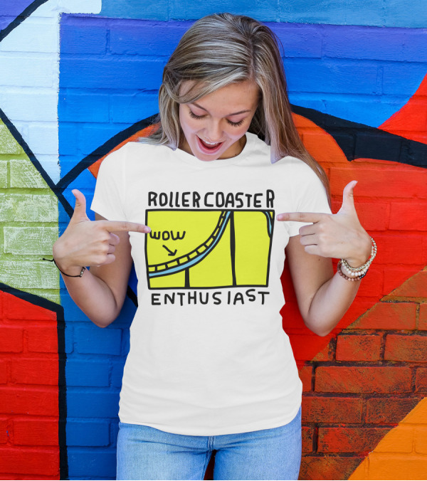 Roller Coaster Enthusiast Wow T-Shirt