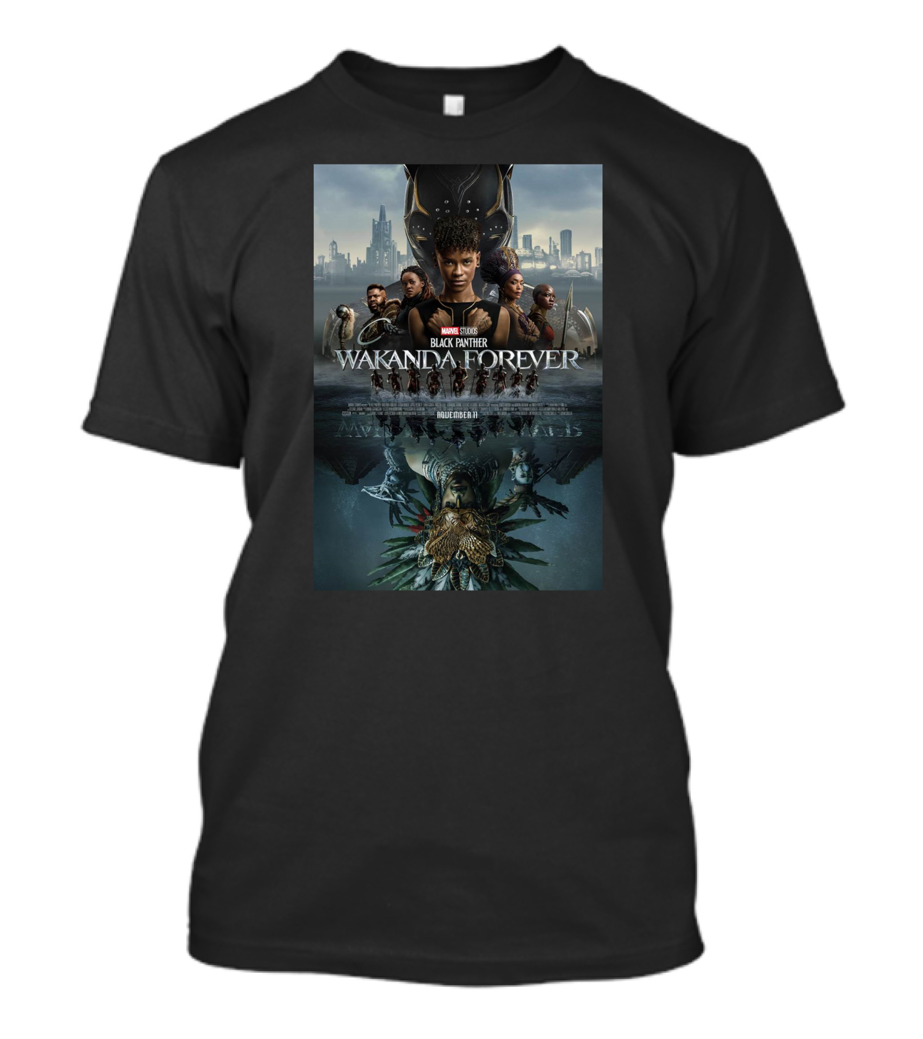 Marvel Studios Black Panther Wakanda Forever Movie Poster November 11 T-Shirt
