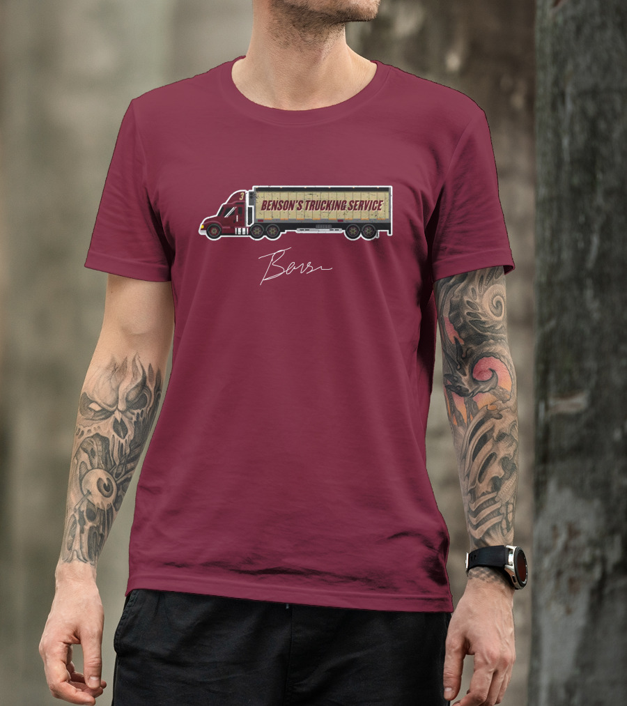 Trey Benson Benson's Trucking Service College WHT T-Shirt