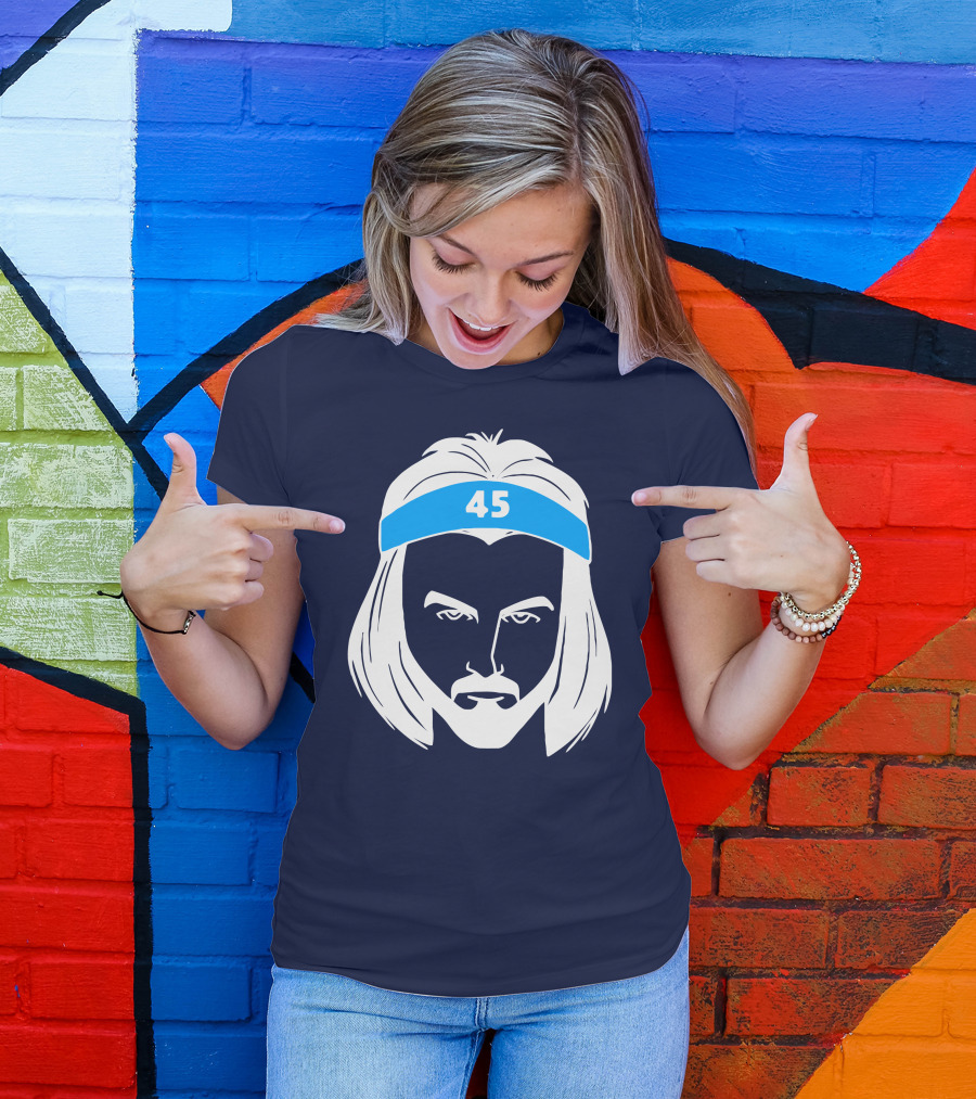 Tar Heel Illustrated Brady Manek Number 45 Stencil T-Shirt