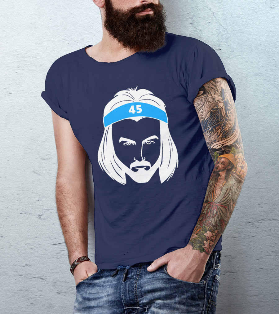Tar Heel Illustrated Brady Manek Number 45 Stencil T-Shirt