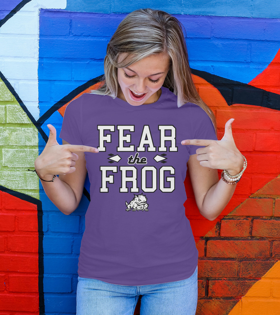 Fear The Frog TCU Football Horned Frog Spirit T-Shirt