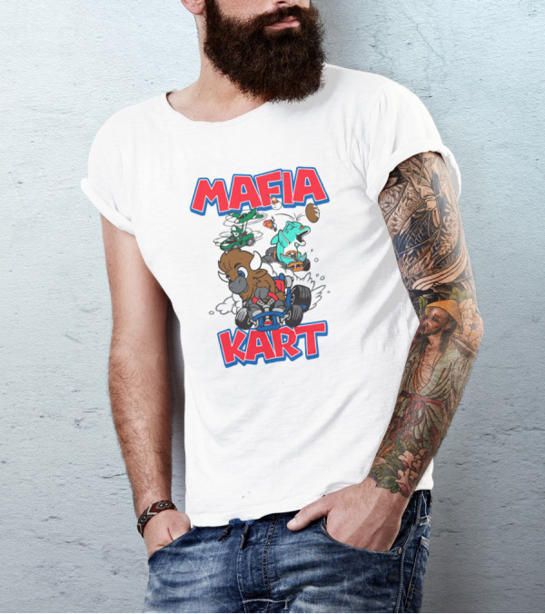 Buffalo Racing Fun Mafia Kart Football Chaos T-Shirt