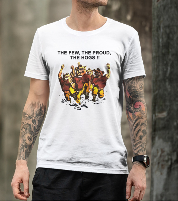 The Few The Proud The Hogs Superhogs Running Cartoon Group T-Shirt