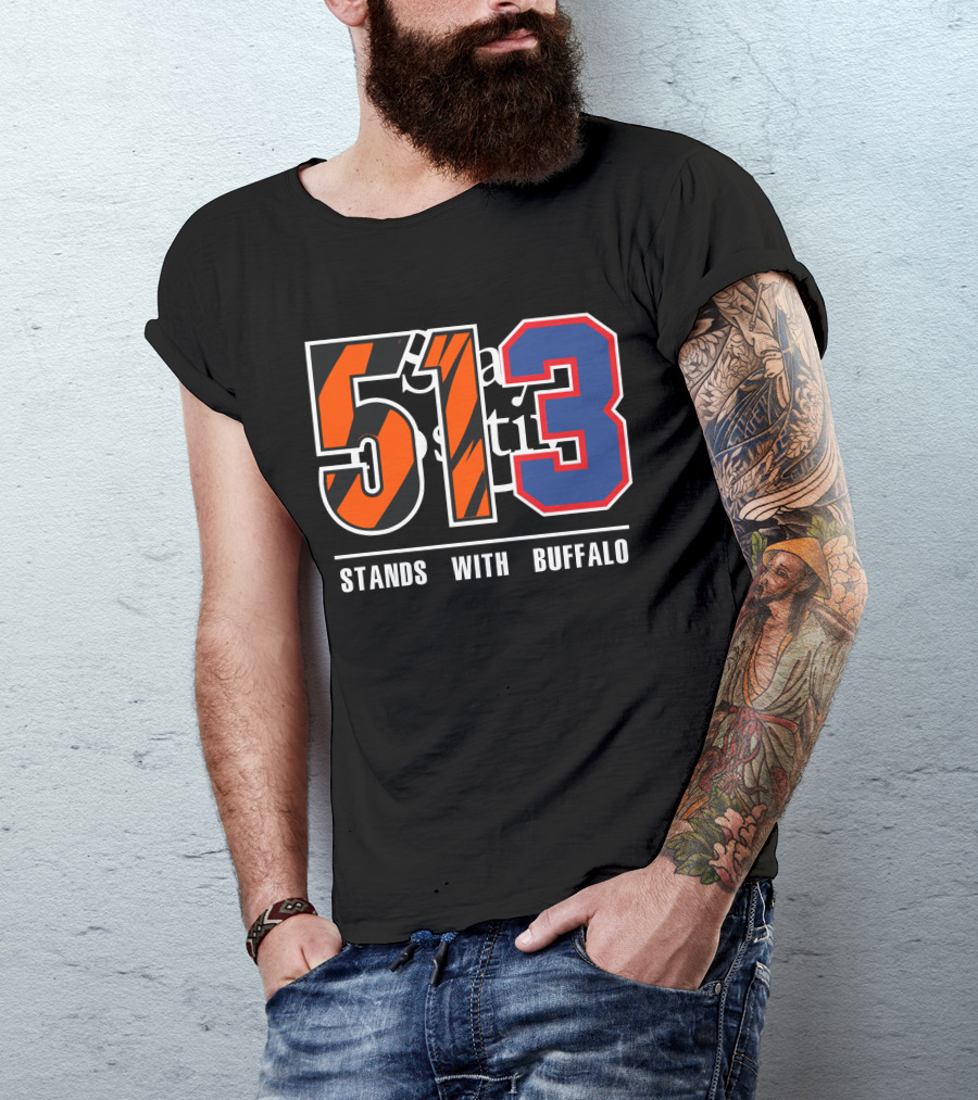 513 Stands With Buffalo Bengals 513 Meaning T-Shirt