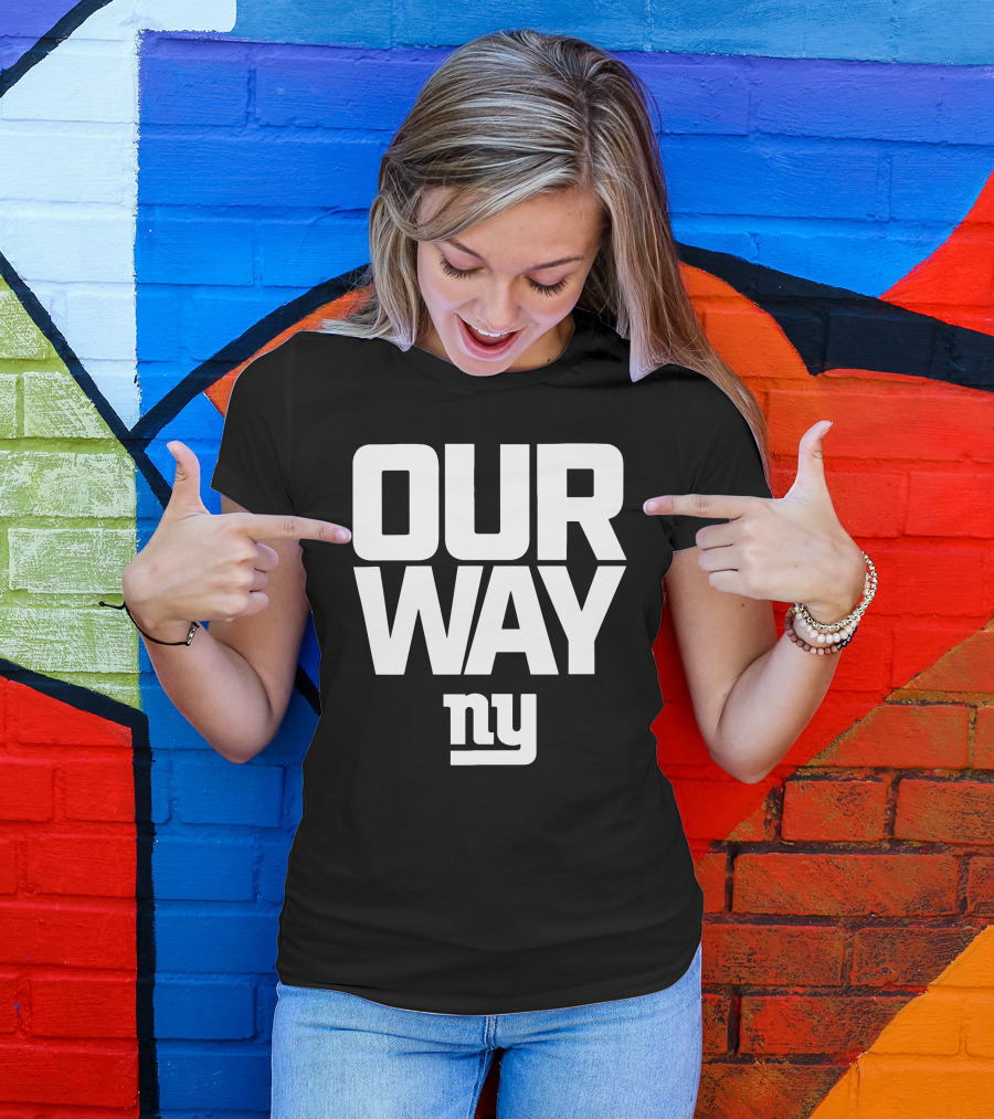 OUR WAY NY Giants Football T-Shirt