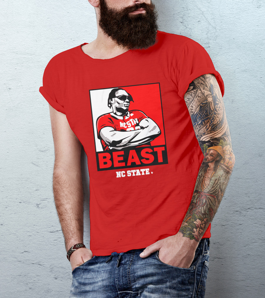 NC State Basketball DJ Burns Beast Shades T-Shirt