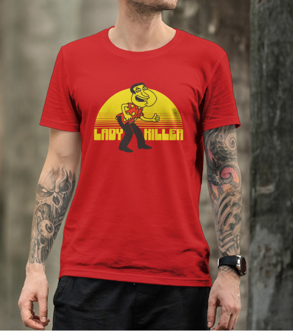 Lady Killer Quagmire Retro Sunset T-Shirt
