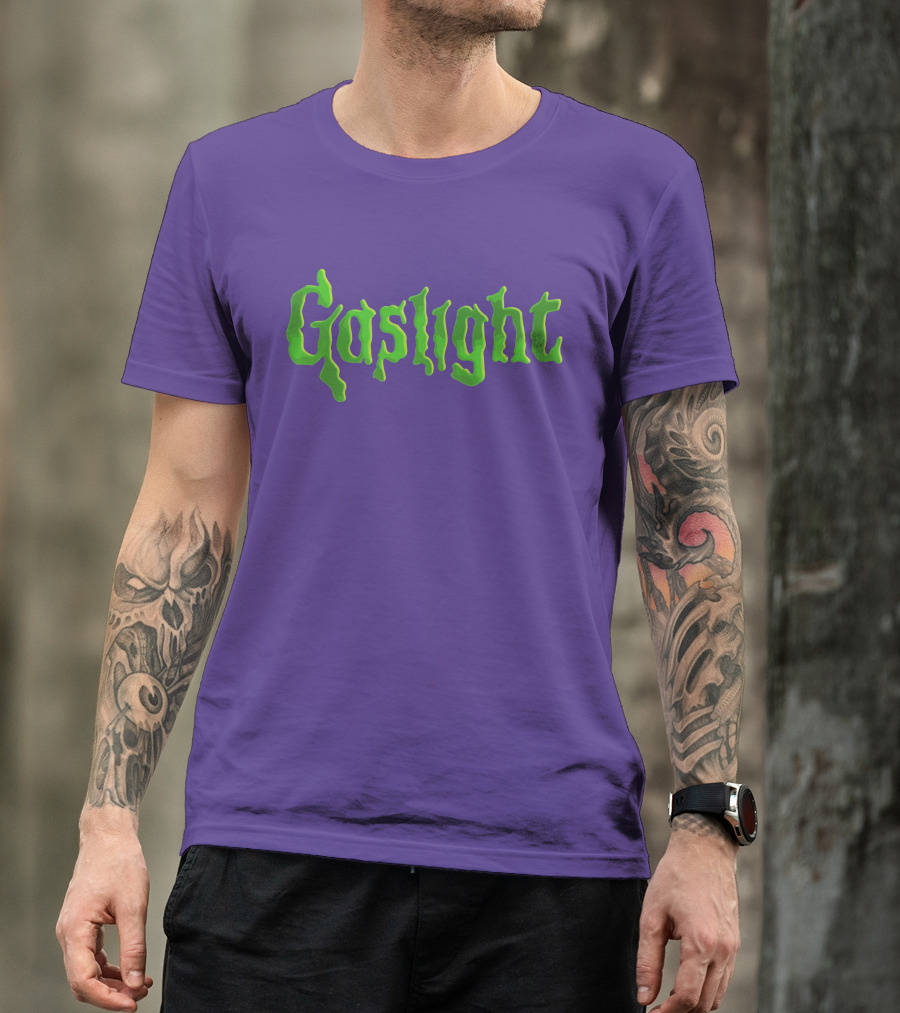 Gaslight Green Slime Retro Gothic Typography T-Shirt