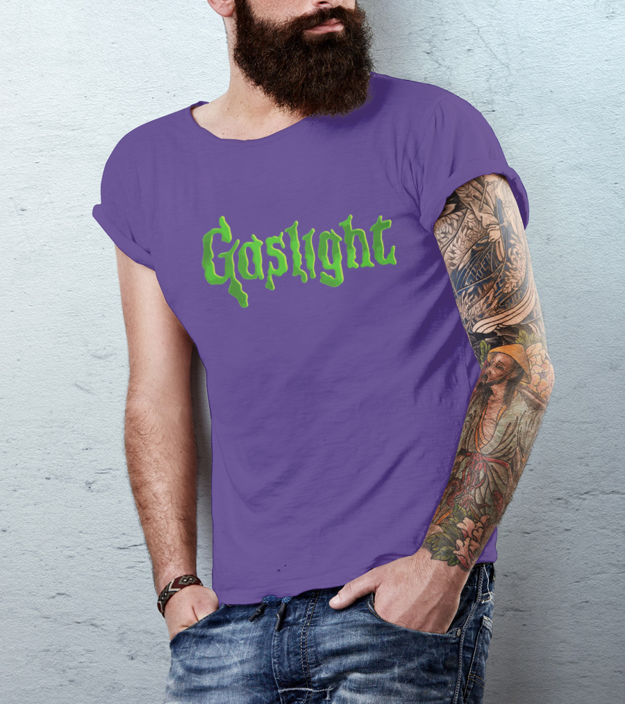Gaslight Green Slime Retro Gothic Typography T-Shirt