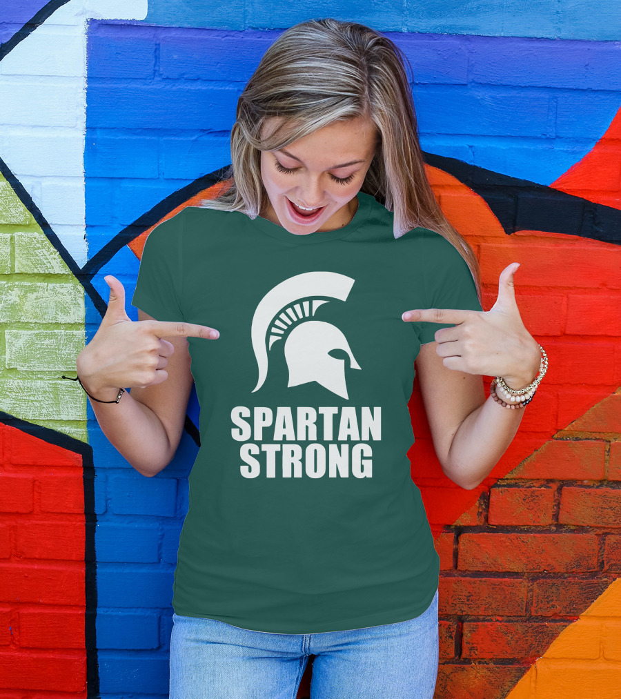 Spartan Strong MSU Helmet T-Shirt