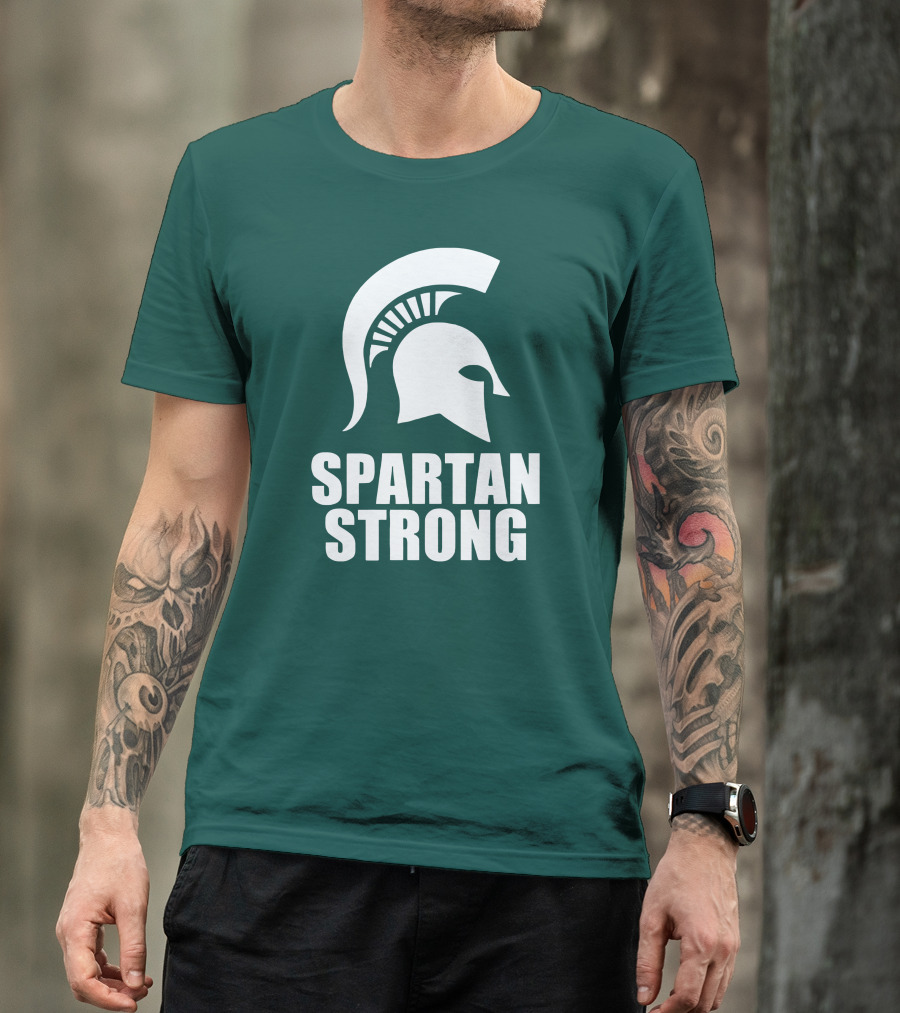 Spartan Strong MSU Helmet T-Shirt