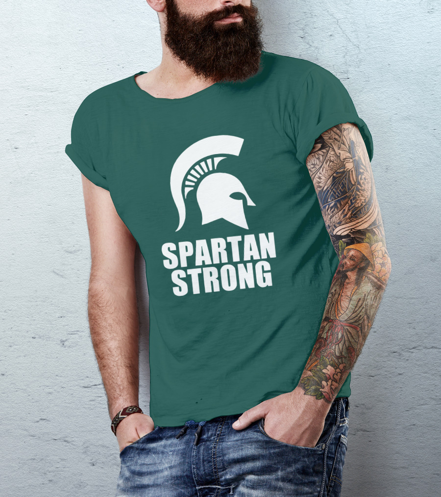 Spartan Strong MSU Helmet T-Shirt