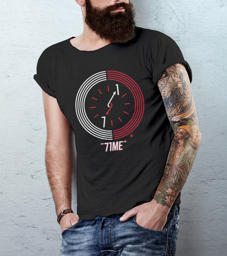 71ME Clock Countdown Red And White Dial T-Shirt