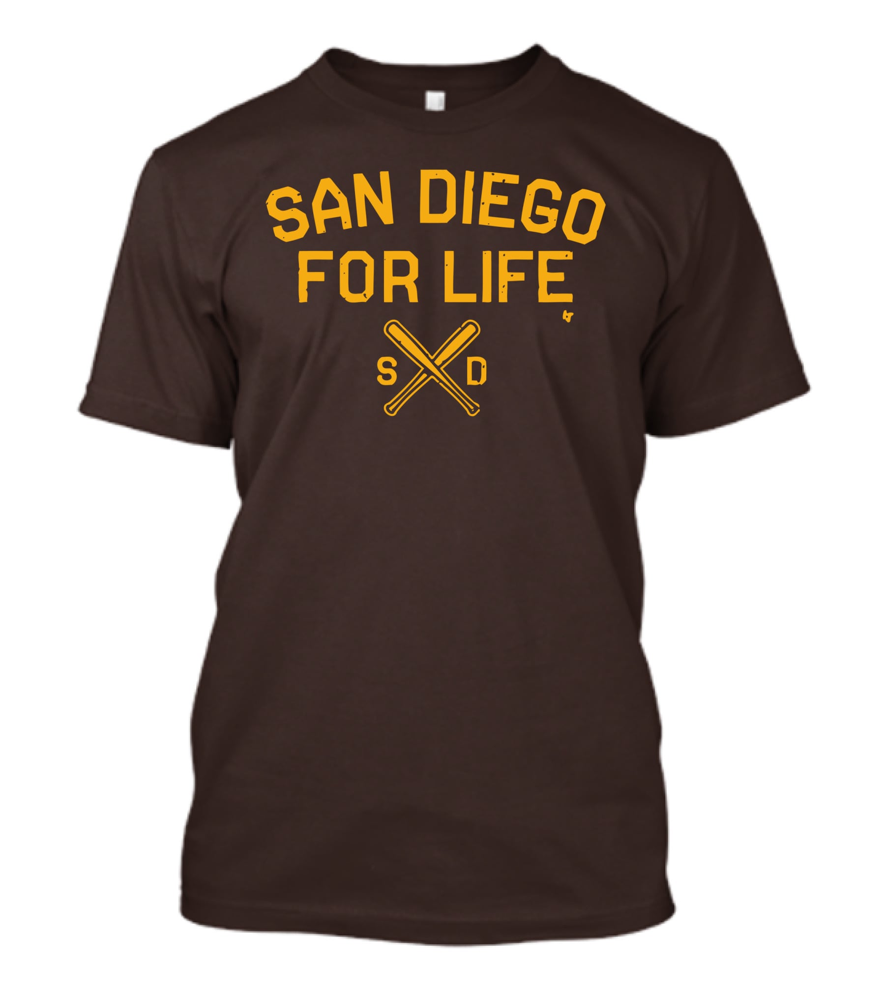 San Diego For Life SD Crossed Baseball Bats T-Shirt
