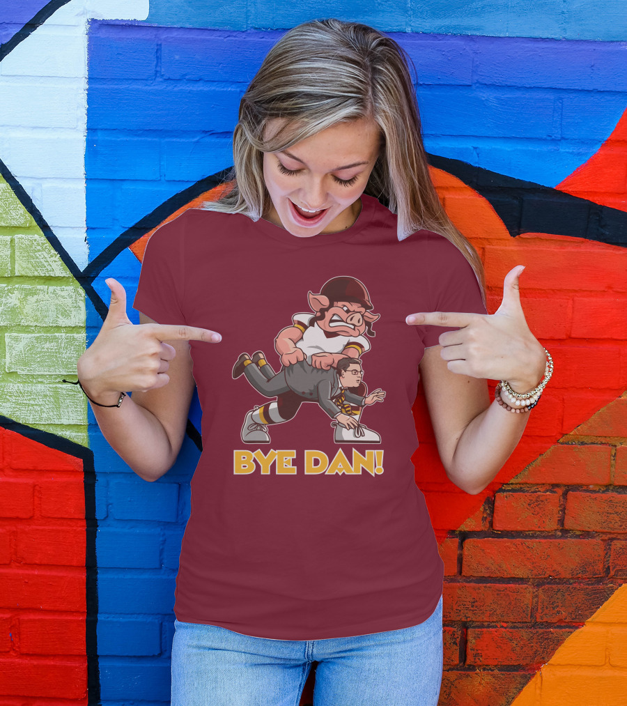 BYE DAN Football Pig Player Carrying A Man T-Shirt