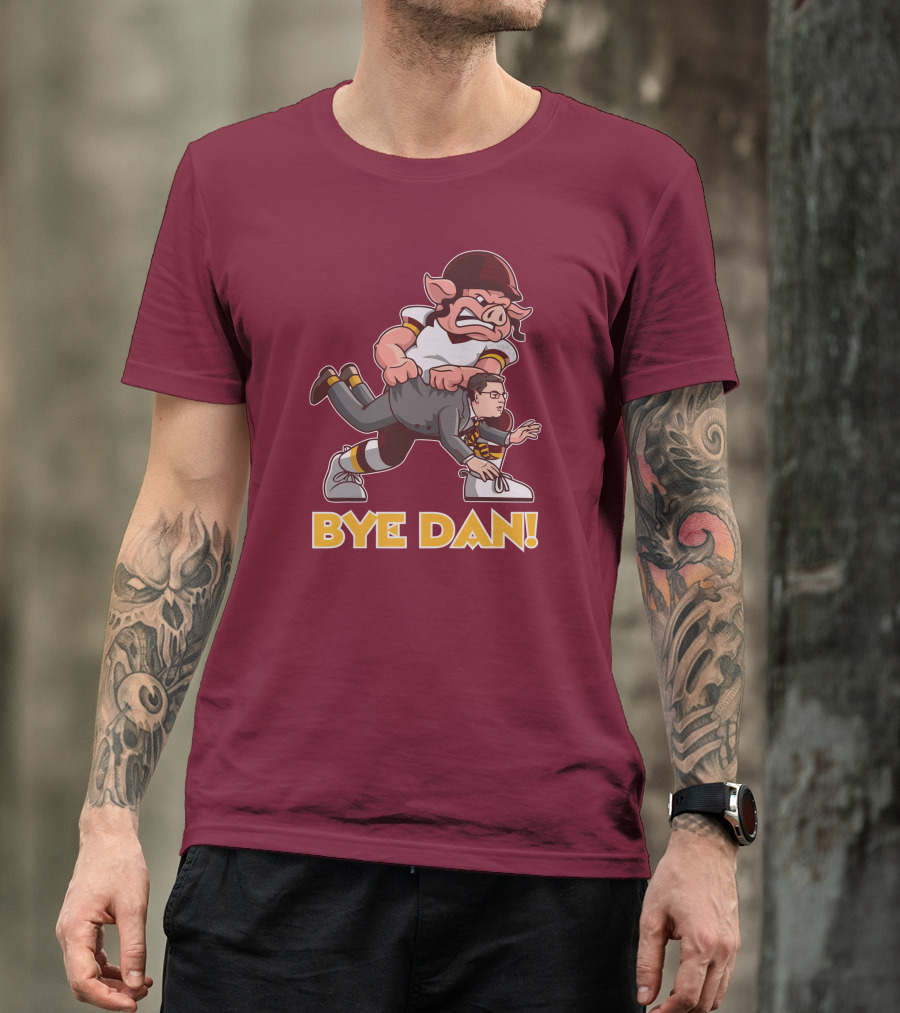 BYE DAN Football Pig Player Carrying A Man T-Shirt