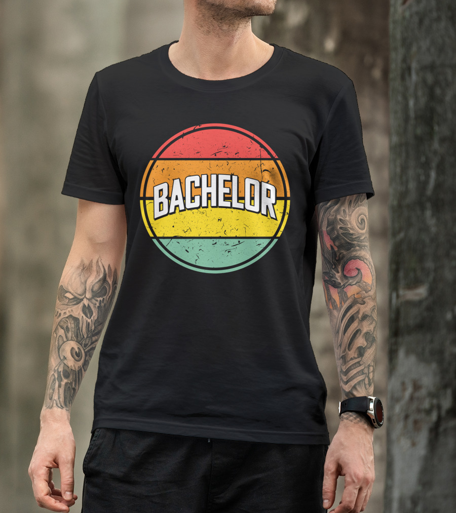Bachelor Retro Sunset Circle T-Shirt