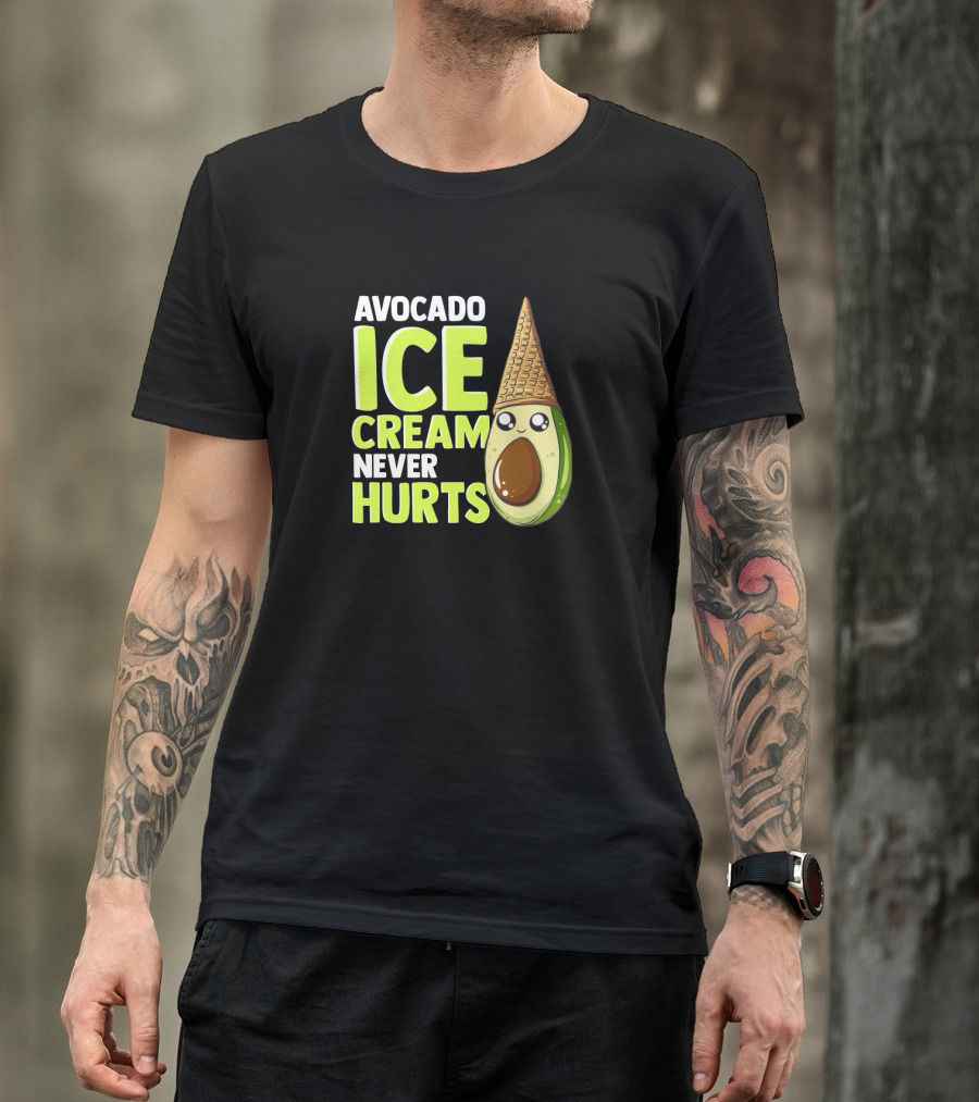 Avocado Ice Cream Never Hurts Ice Cream Lover T-Shirt