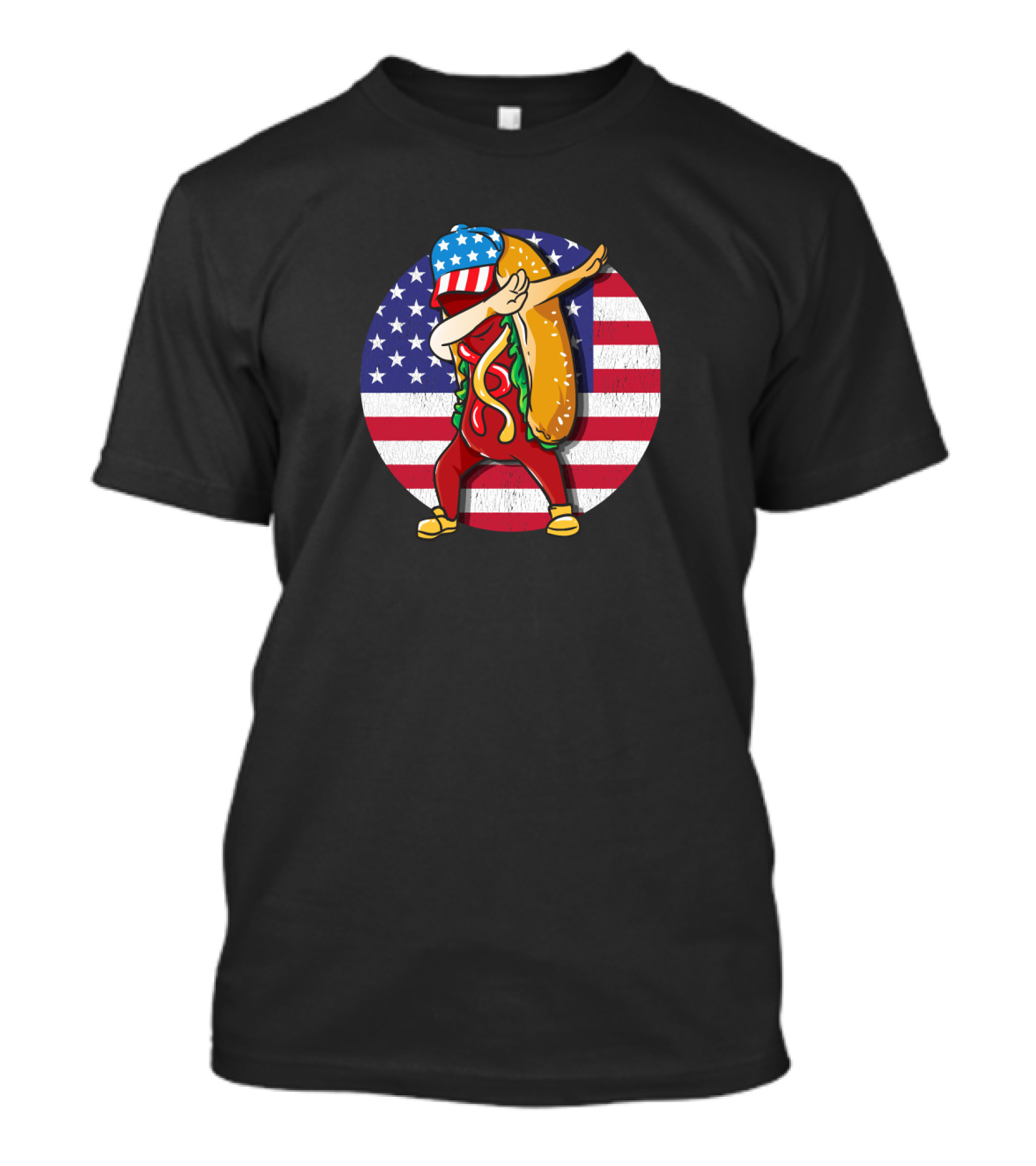 Hot Dog Dabbing 4th Of July Merica USA Hotdog Lover T-Shirt