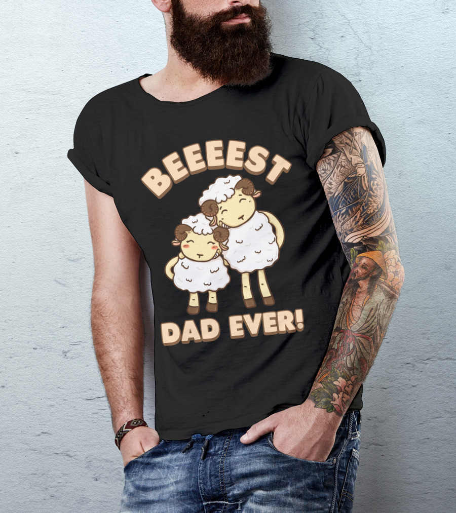Beeeest Dad Ever Kawaii Sheep T-Shirt