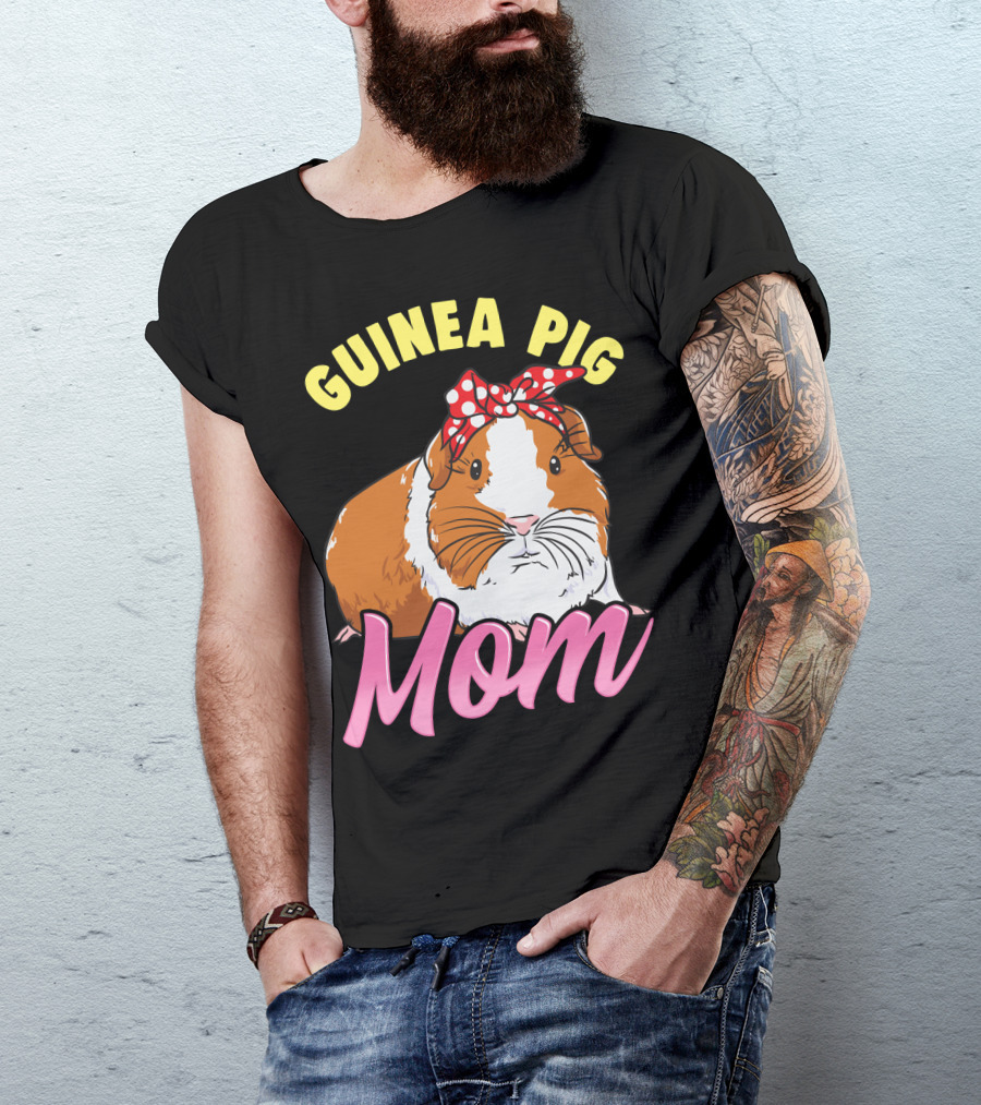 Guinea Pig Mom Wheek Squad Bow Tie Edition T-Shirt