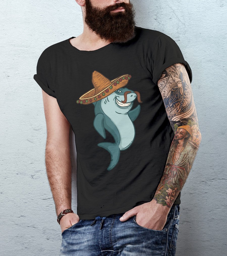 Mexican Shark Sombrero Jawsome Cinco De Mayo Lovers T-Shirt