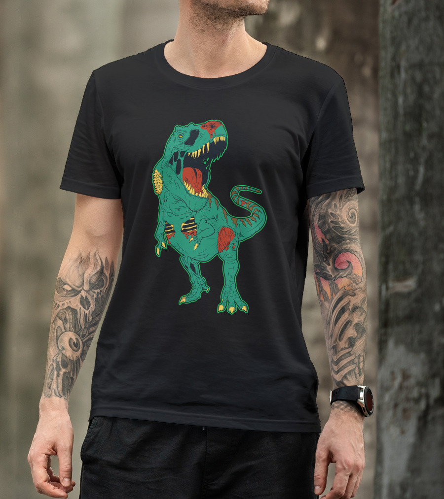 Zombiesaurus Rex Halloween Dinosaur Zombie Trick Or Treat T-Shirt