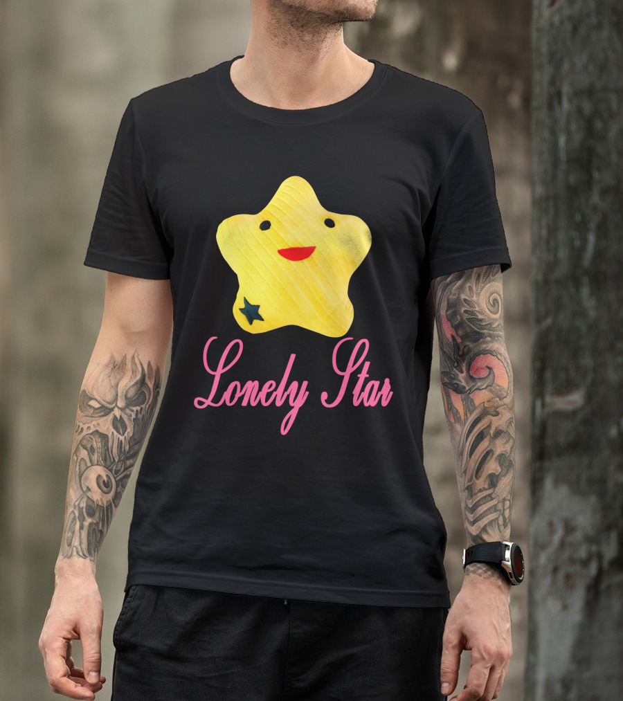 Lonely Star Yellow Smiling Character T-Shirt