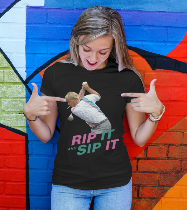 John Daly Rip It And Sip It Golf Swing Iconic T-Shirt