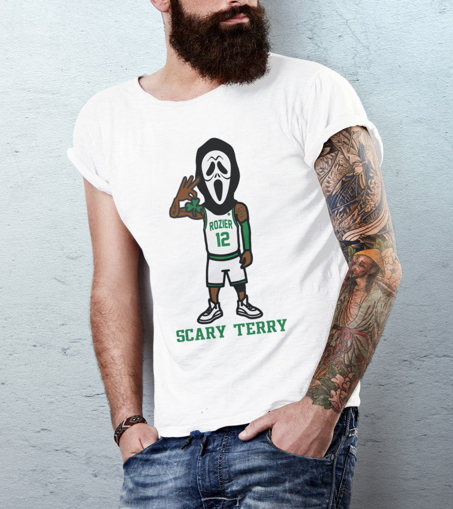 Scary Terry Rozier 12 Basketball Ghost Costume T-Shirt