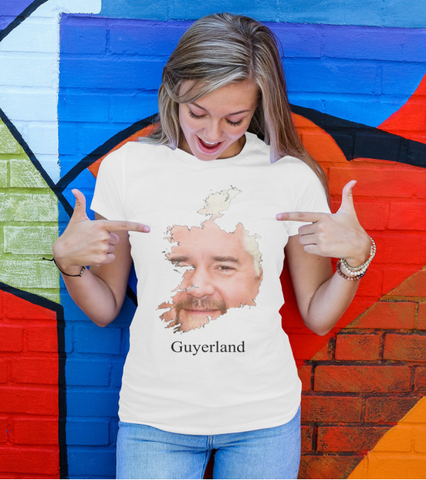 Flavortown Guyerland Mayor Guy Fieri Guyerland Face Map T-Shirt