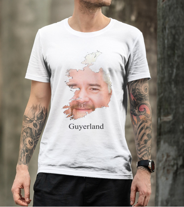 Flavortown Guyerland Mayor Guy Fieri Guyerland Face Map T-Shirt