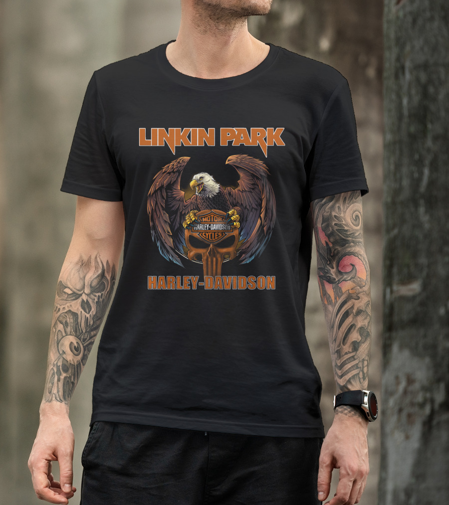 Linkin Park Harley Davidson Motorcycles Eagle T-Shirt