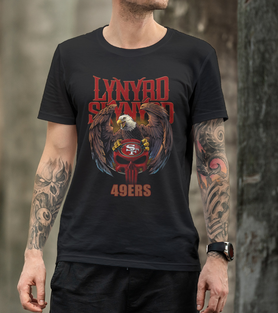 Lynyrd Skynyrd San Francisco 49ers Bald Eagle Football T-Shirt