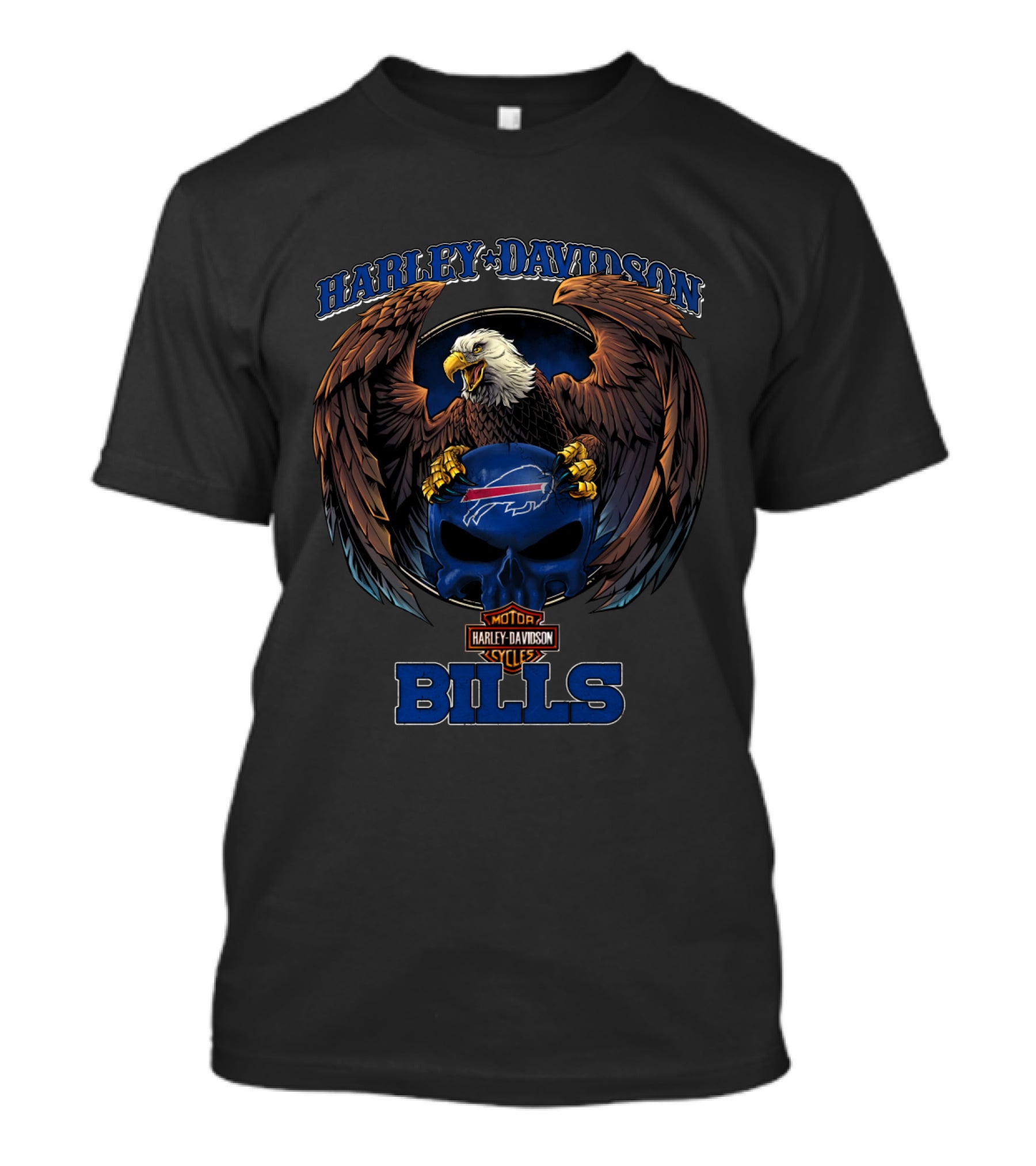 Harley Davidson Buffalo Bills Motor Cycles Eagle T-Shirt