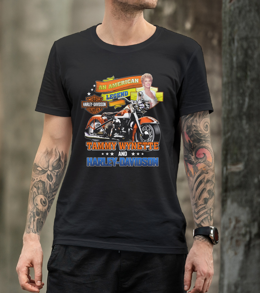 An American Legend Tammy Wynette And Harley Davidson Motor Cycles T-Shirt
