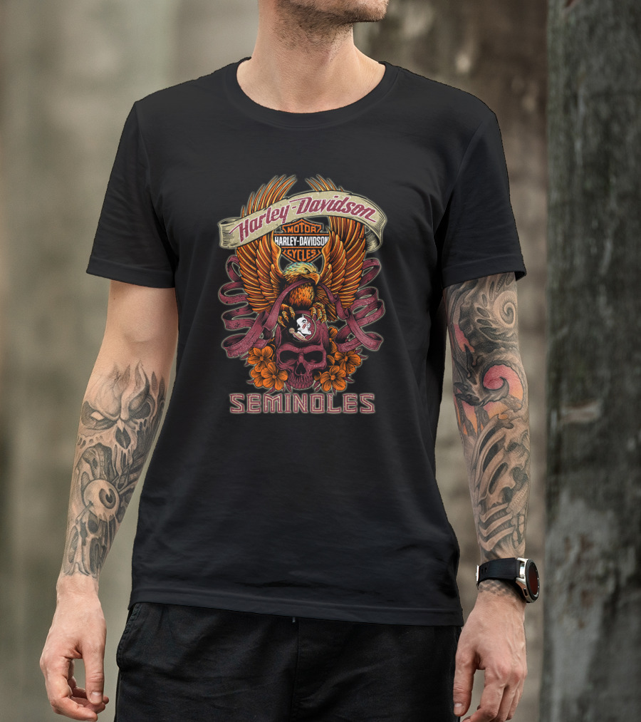 Harley Davidson Motor Cycles Florida State Seminoles T-Shirt