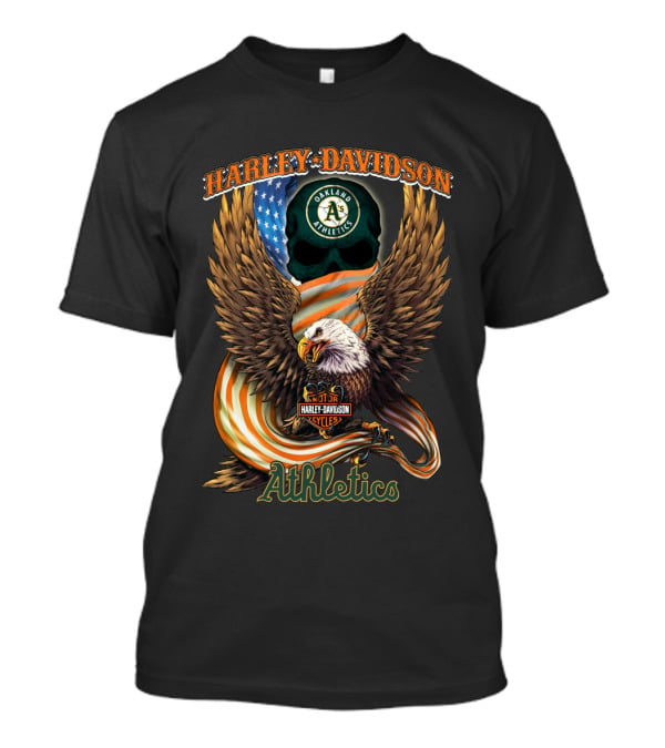 Harley Davidson Oakland Athletics American Eagle Cycles T-Shirt