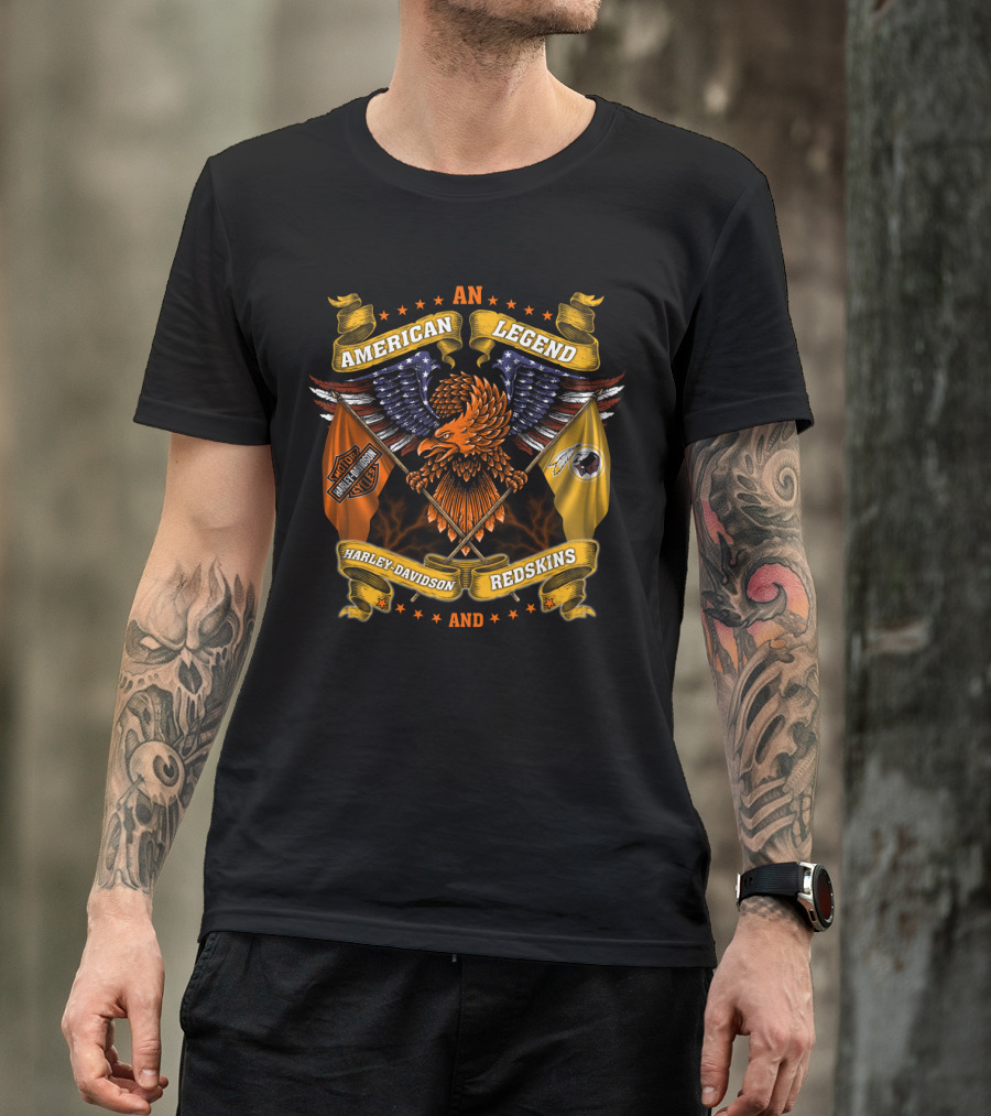An American Legend Harley Davidson Redskins T-Shirt